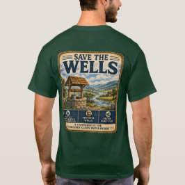 Camiseta Salve os Poços💧Projeto de Água Limpa do Tennessee
