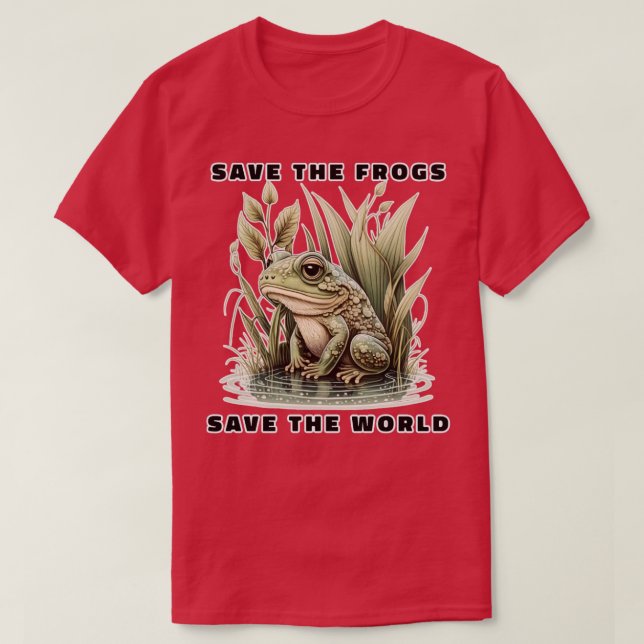 Camiseta Salve Os Sapos Salvar O Mundo (Frente do Design)