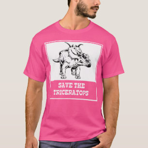 Camiseta Salve Os Tricerátops Engraçadamente, Extinto Anima
