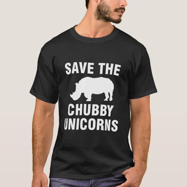 Camiseta Salve Os Unicórnios Chubby (Frente)