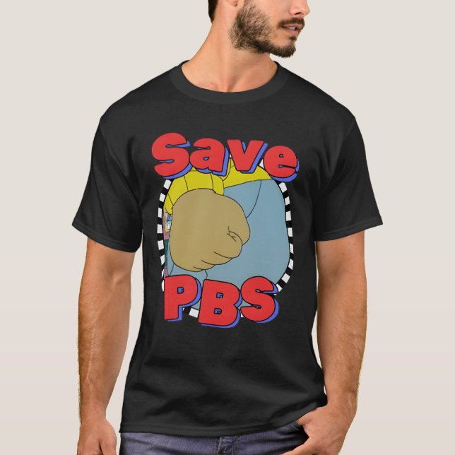Camiseta Salve PBS - Arthur Memória Parody com Cartoon Fist (Frente)