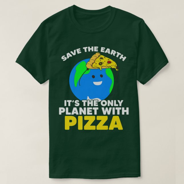 Camiseta Salve Planet Pizza Planeta Terra Planeta Ambiente  (Frente do Design)