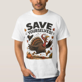 Camiseta Salve-se! Peru de Ação de Graças Engraçado