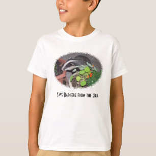 Camiseta Salve texugos de T-shirts de Cull, linda fotografi