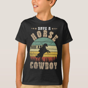 Camiseta Salve Um Cavalo A Correr Um Cavalo Engraçado Que A