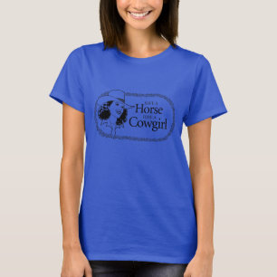 Camiseta Salve um cavalo. Dirige uma vaqueira.