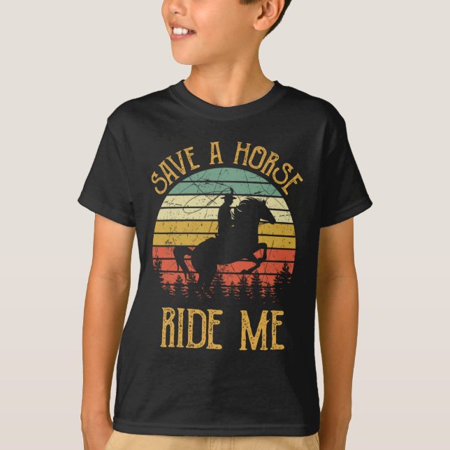 Camiseta Salve Um Cavalo Me Ande Cowboy Garota No Sul De We (Frente)