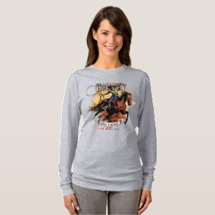 Camiseta Salve Um Cavalo; Monte Um Cowboy Manga Longa Fem