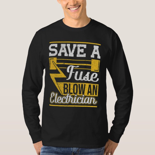 Camiseta Salve Um Fusível Explode Um Elétrico (Frente)