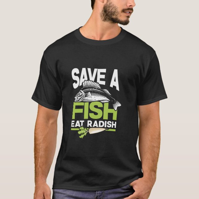Camiseta Salve Um Peixe Coma Rabanete (Frente)