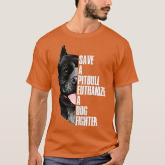 Camiseta Salve Um Pitbull Eutanize Um Zip Hoodie De Combate