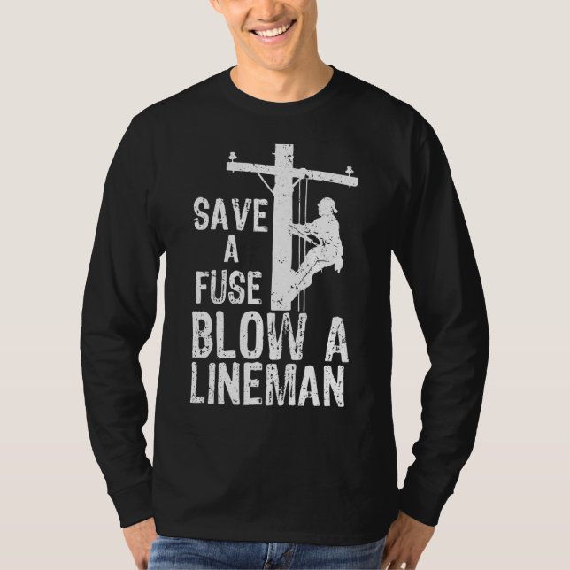 Camiseta Salve Um Quebra De Fusca Um Lineman (Frente)