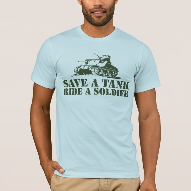 Camiseta Salve um Soldado de Tanque (Frente)