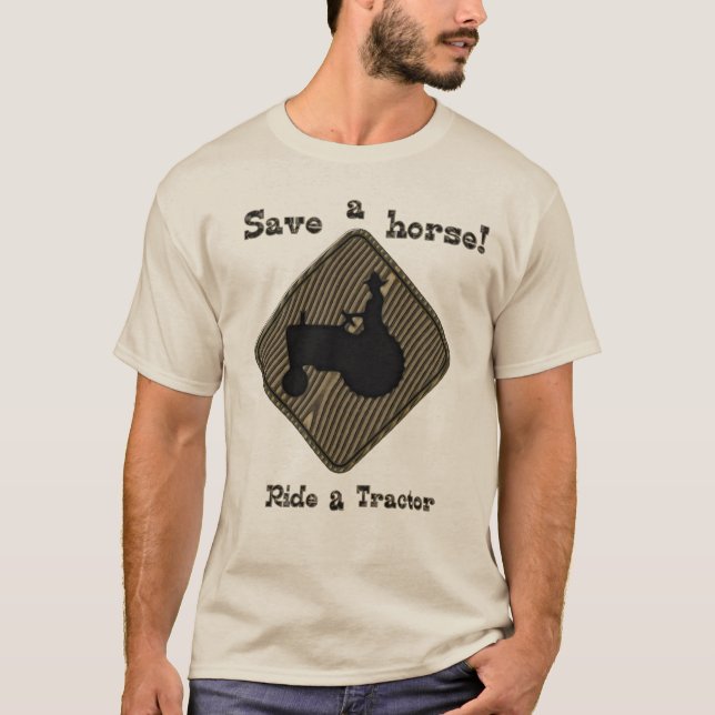 Camiseta Salve um Trator de Corrida de Cavalo (Frente)