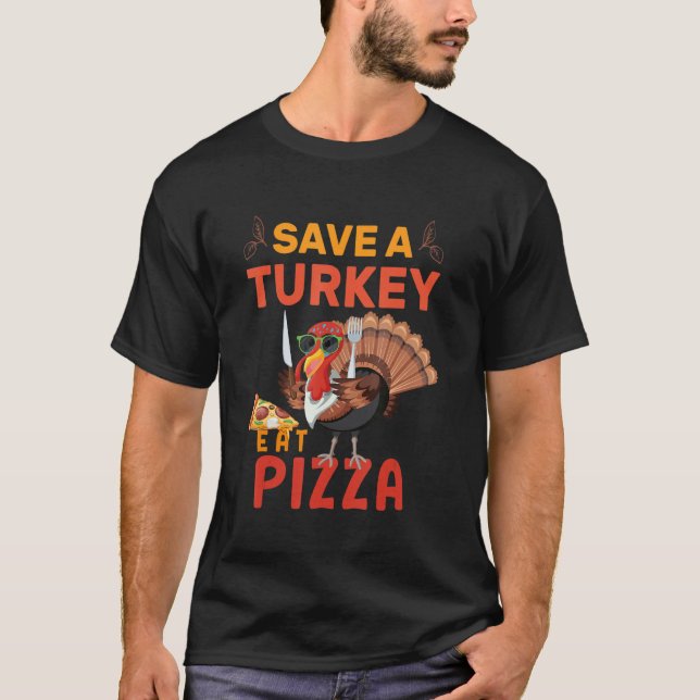 Camiseta Salve Um Turco Comendo Pizza Adulto Vegan Kids Gra (Frente)
