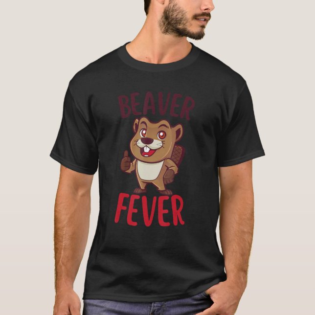 Camiseta Salve uma árvore coma uma febre de castor de ferme (Frente)
