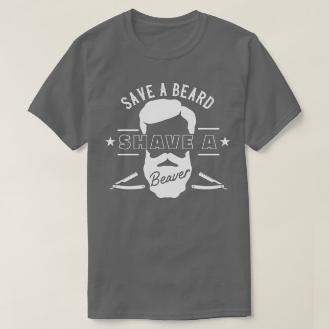 Camiseta Salve Uma Barba Ter Um Presente Engraçado De Casto (Frente do Design)