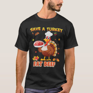 Camiseta Salve Uma Turquia Coma Mais Carne De Bovino