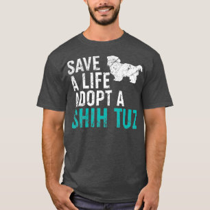 Camiseta Salve uma vida adota um escudo de salvamento de ca