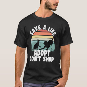 Camiseta Salve uma Vida Adote Não Compre o animal resgatar
