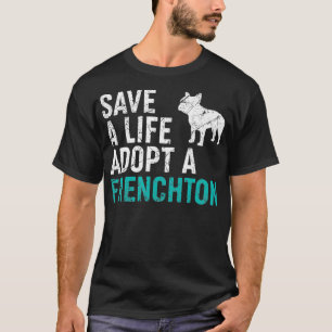 Camiseta Salve uma vida adote um cão resgata o cachorro fra
