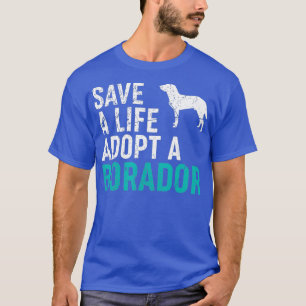 Camiseta Salve uma vida adote um resgate de cão Borador Dog