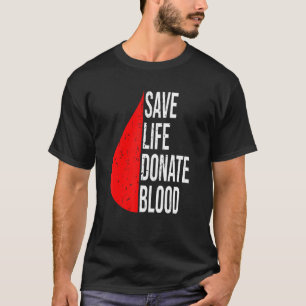 Camiseta Salve Uma Vida Doe Sangue Plasma e Doador de Sangu