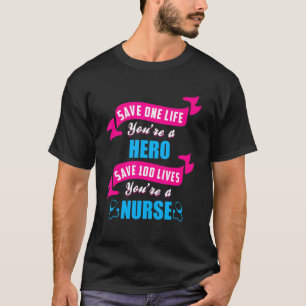 Camiseta Salve Uma Vida Seu Herói Salva 100 Vive Seu Um Nu