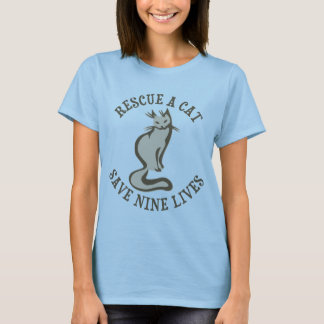Camiseta Salve umas economias do gato nove vidas