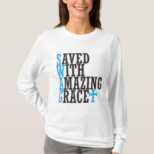 Camiseta Salvo com uma incrível Grace SWAG Cross Hoodie