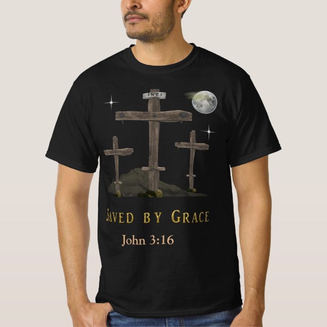 Camiseta salvo por graça (Frente)