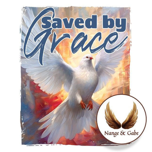 Camiseta Salvo por Grace - Abrace o poder do amor divino (Embrace the profound impact of God's Love and Grace with our 'Saved by Grace' t-shirt)