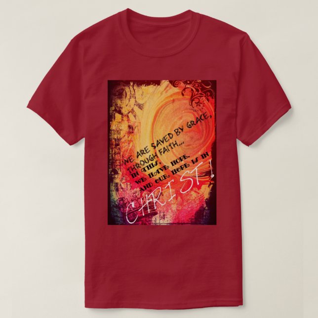 Camiseta Salvo por Grace através de T-Shirt Faith (Frente do Design)