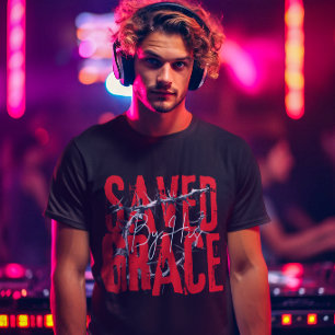 Camiseta Salvos pela Graça - Versículo Bíblico das Escritur