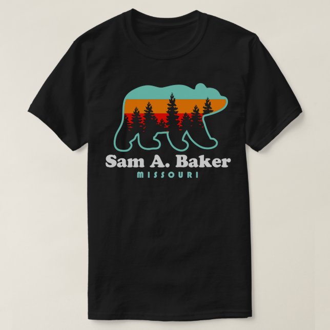Camiseta Sam A Baker State Park Missouri Patterson MO Bear (Frente do Design)