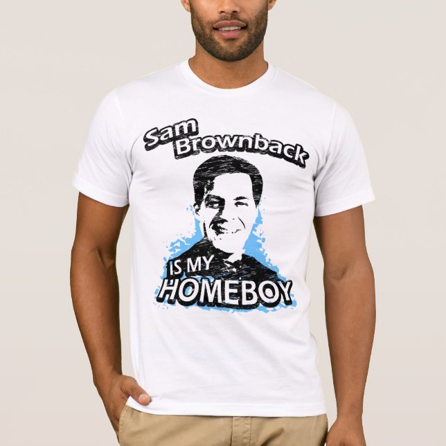 Camiseta Sam Brownback é meu ficar em casa (Frente)