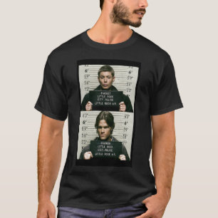 Camiseta Sam e Dean Mugshots Clássicos de T-Shirt