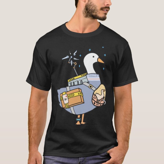 Camiseta Sam Porter Bridges como um Ganso de Death Strandin (Frente)