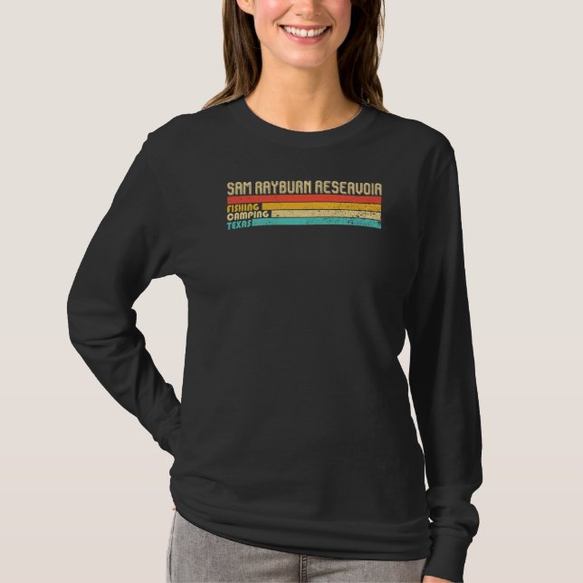 Camiseta Sam Rayburn Reservoir Texas Funny Fish Camping (Frente)