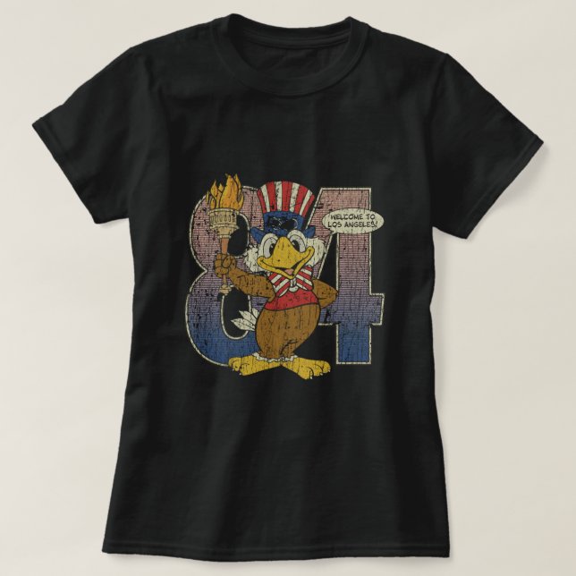 Camiseta Sam The Los Angeles Eagle 1984 T-Shirt (Frente do Design)
