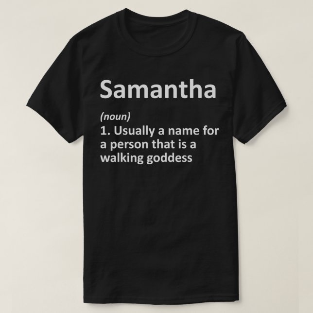 Camiseta SAMANTHA Definition Personalized Funny Birthday Gi (Frente do Design)