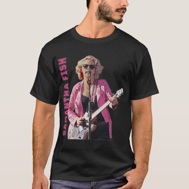 Camiseta Samantha Fish em Rosa (Frente)