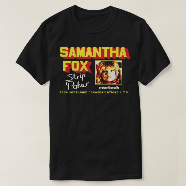 CAMISETA SAMANTHA FOX POKER (Frente do Design)