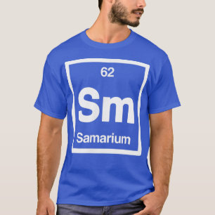 Camiseta Samário - Sm - Mesa periódica de elementos - Cien