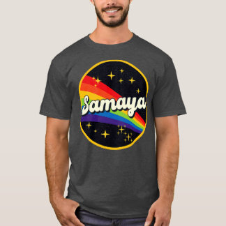 Camiseta Samaya Rainbow No Estilo Vintage Espacial