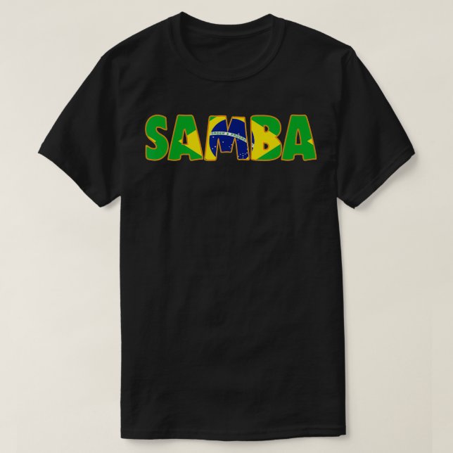 Camiseta Samba Brasil para Lovers de Música Samba (Frente do Design)
