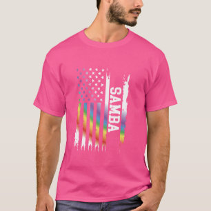Camiseta Samba Estados Unidos Afetou o Arco-Íris com Bandei