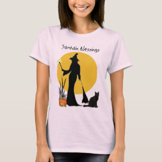 Camiseta Samhain Moon Witch- T-Shirt