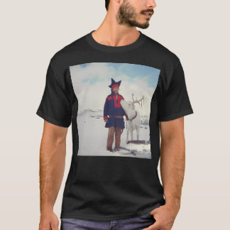 Camiseta Sami E Reindeer Em Magerya, Noruega