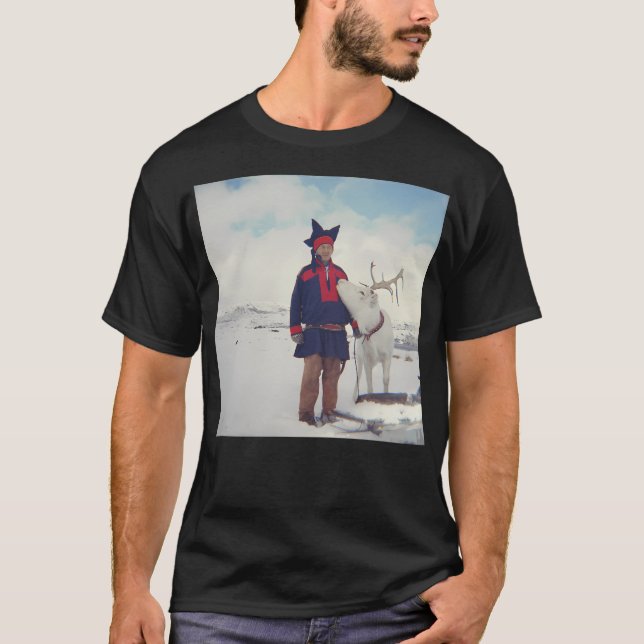 Camiseta Sami E Reindeer Em Magerya, Noruega (Frente)